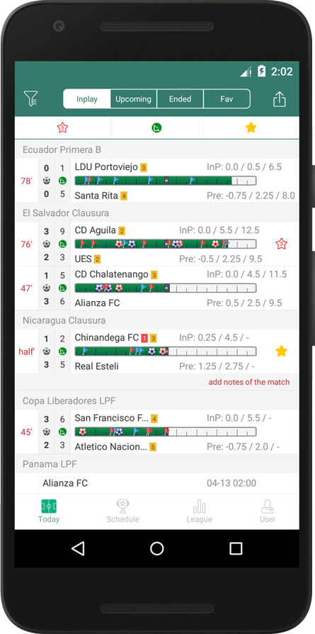 mobile app for soccer live data corner data - TotalCorner